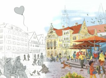 Skizze Rathausplatz-Theresa Viehhauser