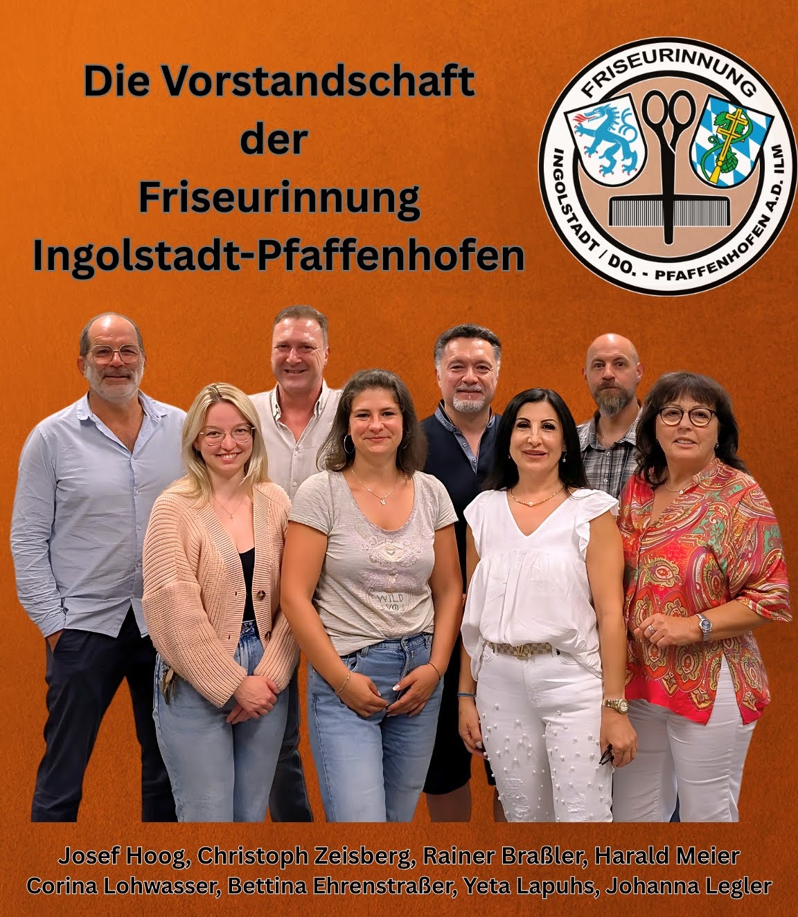Von links Hinten: Josef Hoog, Chritoph Zeisberg, Rainer Braßler, Harald Meier Von Links Vorne: Corina Lohwasser, Bettina Ehrenstrasser, Yeta Lapuhs, Johanna Legler