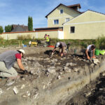 Die Grabung am Murus Gallicus unter der Manchinger Schulstraße. © Pro Arch Prospektion und Archäologie GmbH