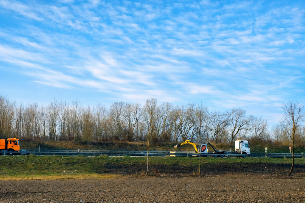 Arbeiten auf der Autobahn