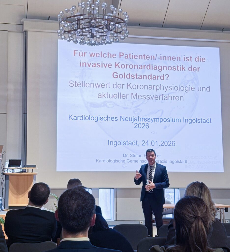 Priv.-Doz. Dr. med. Blerim Luani, Direktor der Klinik für Kardiologie und internistische Intensivmedizin am Klinikum Ingolstadt beim Kardiologische Neujahrssymposium am vergangenen Samstag.