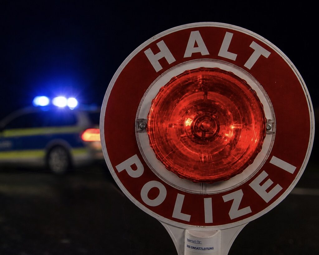 Polizeikontrolle Polizeieinsatz nachts