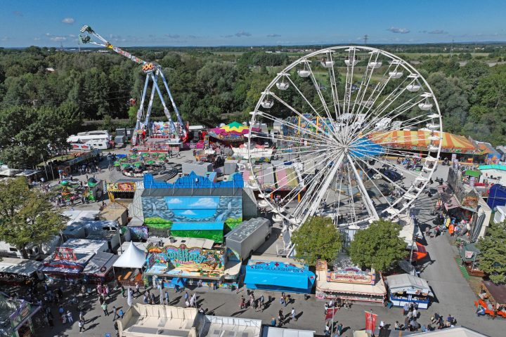 Barthelmarkt Ansicht Festplatz Luftaufnahme