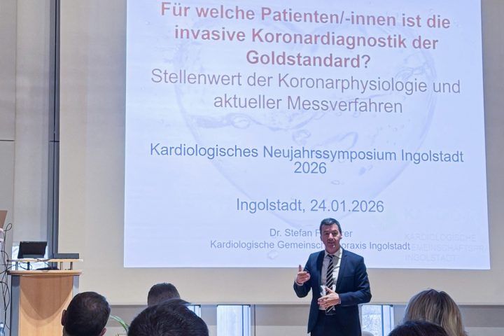 Priv.-Doz. Dr. med. Blerim Luani, Direktor der Klinik für Kardiologie und internistische Intensivmedizin am Klinikum Ingolstadt beim Kardiologische Neujahrssymposium am vergangenen Samstag.