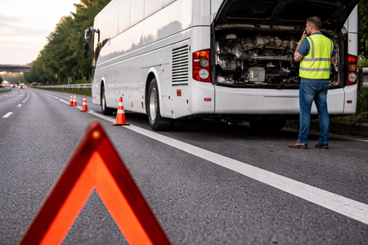 KI/Pannenbus auf der Autobahn