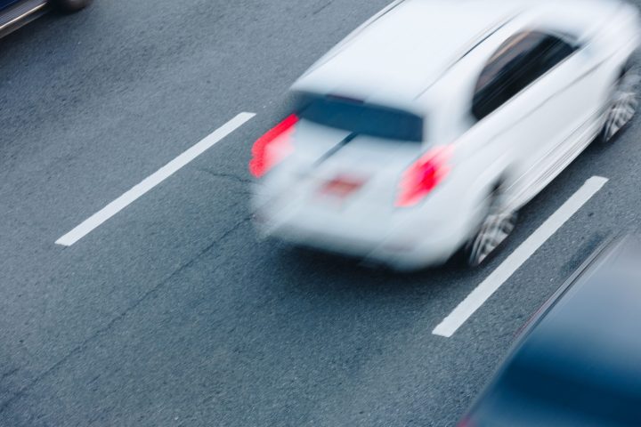 Car traffic at Rush hour. blur motion.