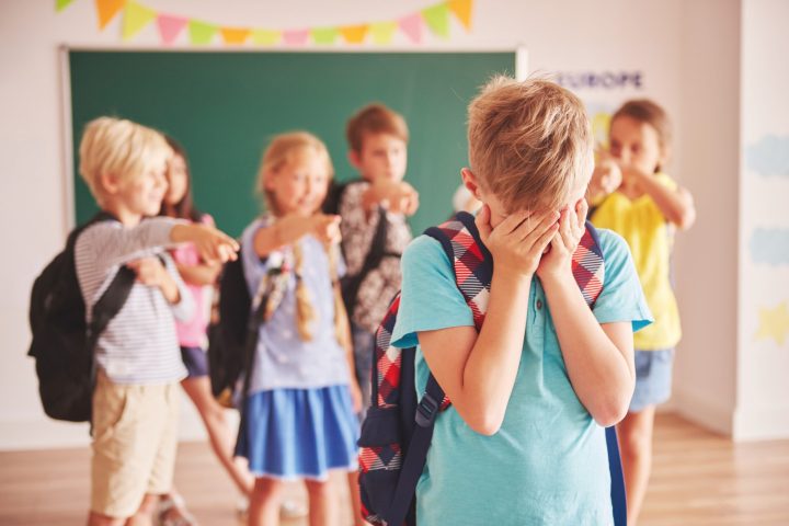 Picture showing children violence  at school